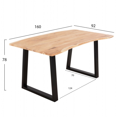 ΤΡΑΠΕΖΙ ΤΡΑΠΕΖΑΡΙΑΣ SOFIA SLIM HM8500.21 ΜΑΣΙΦ ΞΥΛΟ ΑΚΑΚΙΑΣ 160x92x78Υεκ. ΤΡΑΠΕΖΙ ΤΡΑΠΕΖΑΡΙΑΣ SOFIA SLIM HM8500.21 ΜΑΣΙΦ ΞΥΛΟ ΑΚΑΚΙΑΣ 160x92x78Υεκ.