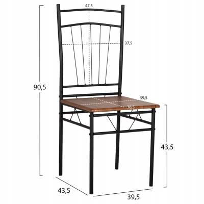 ΣΕΤ ΤΡΑΠΕΖΑΡΙΑΣ 5ΤΜΧ PEARY HM9416.11 ΜΕΤΑΛΛΟ ΜΑΥΡΟ-MDF ΚΑΡΥΔΙ 110x60x74Yεκ. ΣΕΤ ΤΡΑΠΕΖΑΡΙΑΣ 5ΤΜΧ PEARY HM9416.11 ΜΕΤΑΛΛΟ ΜΑΥΡΟ-MDF ΚΑΡΥΔΙ 110x60x74Yεκ.