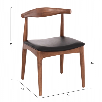 KΑΡΕΚΛΑ ΤΡΑΠΕΖΑΡΙΑΣ ALOR HM9947.03 RUBBERWOOD ΚΑΡΥΔΙ-ΜΑΥΡΟ PU 55x51x75Υεκ KΑΡΕΚΛΑ ΤΡΑΠΕΖΑΡΙΑΣ ALOR HM9947.03 RUBBERWOOD ΚΑΡΥΔΙ-ΜΑΥΡΟ PU 55x51x75Υεκ
