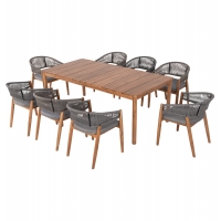 ΣΕΤ ΤΡΑΠΕΖΑΡΙΑΣ 9ΤΜΧ NAVANT HM21066.01 ΤΡΑΠΕΖΙ ΜΕ 8 ΚΑΡΕΚΛΕΣ ΞΥΛΟ ΑΚΑΚΙΑΣ-ΣΧΟΙΝΙ ΓΚΡΙ ΣΕΤ ΤΡΑΠΕΖΑΡΙΑΣ 9ΤΜΧ NAVANT HM21066.01 ΤΡΑΠΕΖΙ ΜΕ 8 ΚΑΡΕΚΛΕΣ ΞΥΛΟ ΑΚΑΚΙΑΣ-ΣΧΟΙΝΙ ΓΚΡΙ