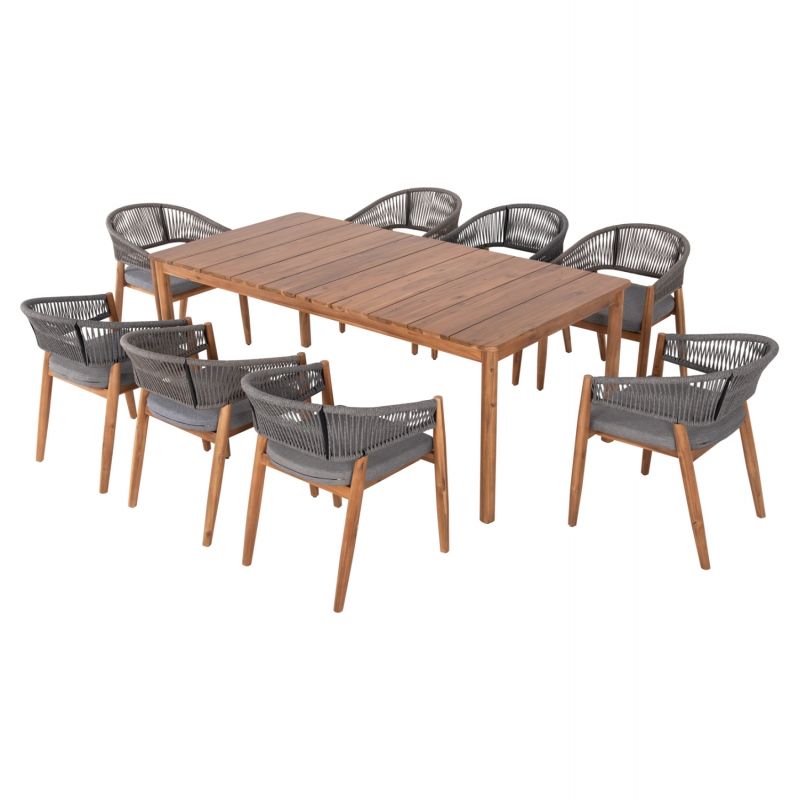 ΣΕΤ ΤΡΑΠΕΖΑΡΙΑΣ 9ΤΜΧ NAVANT HM21066.01 ΤΡΑΠΕΖΙ ΜΕ 8 ΚΑΡΕΚΛΕΣ ΞΥΛΟ ΑΚΑΚΙΑΣ-ΣΧΟΙΝΙ ΓΚΡΙ ΣΕΤ ΤΡΑΠΕΖΑΡΙΑΣ 9ΤΜΧ NAVANT HM21066.01 ΤΡΑΠΕΖΙ ΜΕ 8 ΚΑΡΕΚΛΕΣ ΞΥΛΟ ΑΚΑΚΙΑΣ-ΣΧΟΙΝΙ ΓΚΡΙ