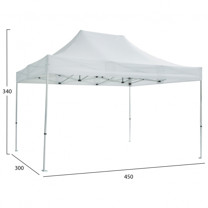 GAZEBO ΕΠΑΓΓΕΛΜΑΤΙΚΟ ΒΑΡΕΩΣ ΤΥΠΟΥ CRESSEN HM6306 ΠΤΥΣΣΟΜΕΝΟ ΑΛΟΥΜΙΝΙΟΥ 3x4,5x3,4Y