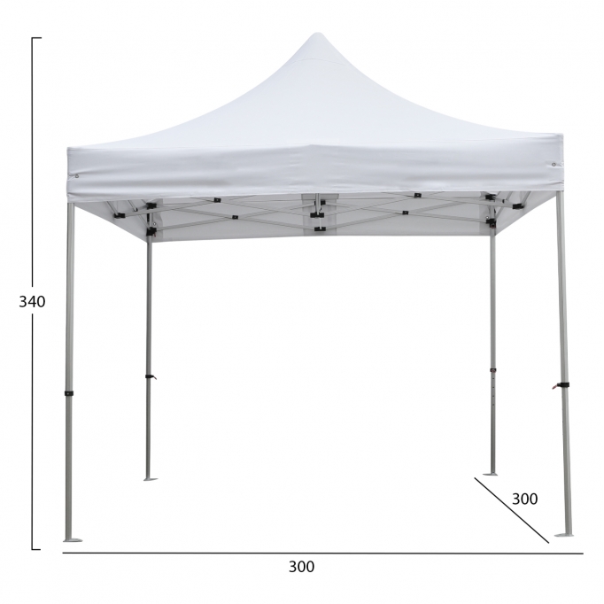 GAZEBO ΕΠΑΓΓΕΛΜΑΤΙΚΟ ΒΑΡΕΩΣ ΤΥΠΟΥ CRESSEN HM6305 ΠΤΥΣΣΟΜΕΝΟ ΑΛΟΥΜΙΝΙΟΥ 3x3x3,4Y