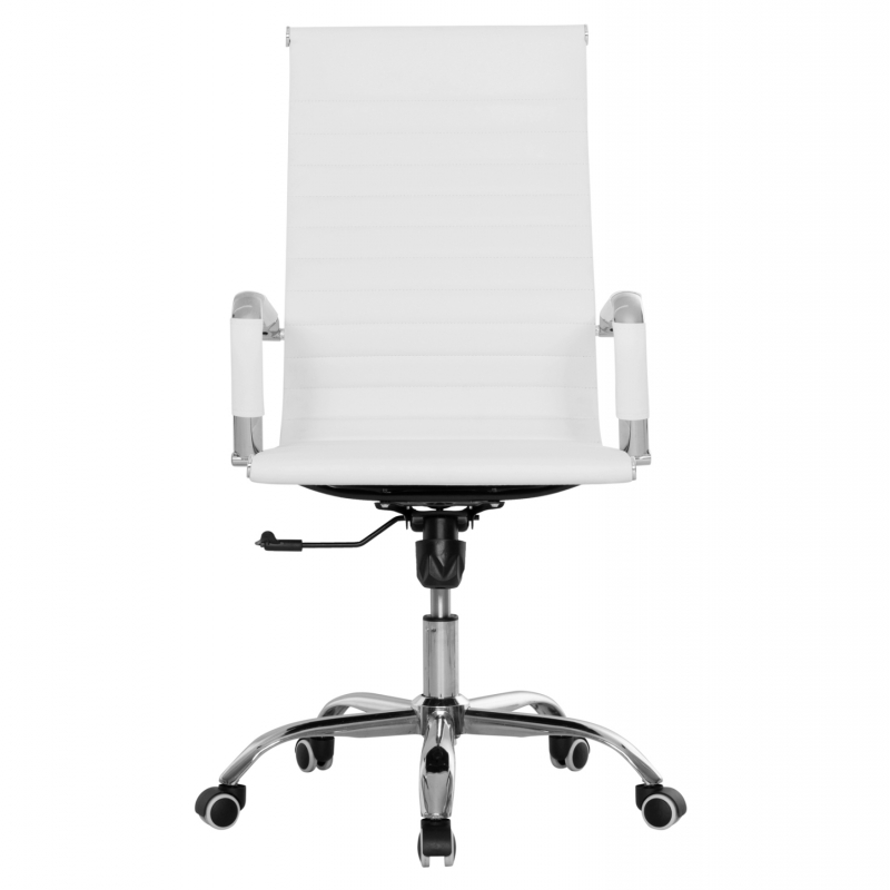 ΚΑΡΕΚΛΑ ΓΡΑΦΕΙΟΥ BOSS ΔΙΕΥΘΥΝΤΟΥ HM1059.32 ΛΕΥΚΟ PU ΠΟΔΙ ΧΡΩΜΙΟΥ 53x57x109Υεκ.