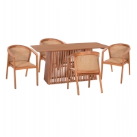 ΣΕΤ ΤΡΑΠΕΖΑΡΙΑΣ 5ΤΜΧ RENLY HM21078.02 ΟΡΘΟΓΩΝΙΟ ΤΡΑΠΕΖΙ & 4 ΚΑΡΕΚΛΕΣ ΣΕΤ ΤΡΑΠΕΖΑΡΙΑΣ 5ΤΜΧ RENLY HM21078.02 ΟΡΘΟΓΩΝΙΟ ΤΡΑΠΕΖΙ & 4 ΚΑΡΕΚΛΕΣ