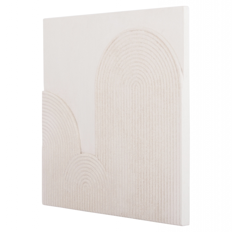 ΠΙΝΑΚΑΣ ΤΕΤΡΑΓΩΝΟΣ ΣΕΙΡΑ SANTORINI HM4517 MDF ΣΕ ΥΠΟΛΕΥΚΟ ΧΡΩΜΑ 80x4,5(πάχος)x80Υεκ.
