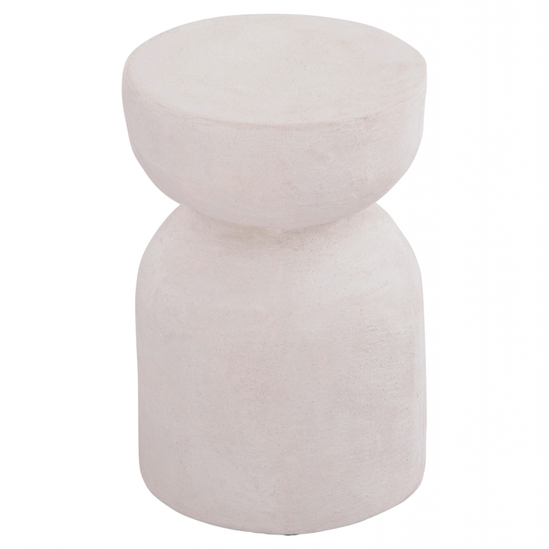 ΣΚΑΜΠΟ ΣΕΙΡΑ SANTORINI HM18041 ΠΟΛΥΡΗΤΙΝΗ ΣΕ ΥΠΟΛΕΥΚΟ Φ30,5x46Υεκ