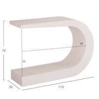 ΚΟΝΣΟΛΑ ΣΕΙΡΑ SANTORINI HM18049 MDF ΣΕ ΥΠΟΛΕΥΚΟ ΧΡΩΜΑ 110x30x70Υεκ.