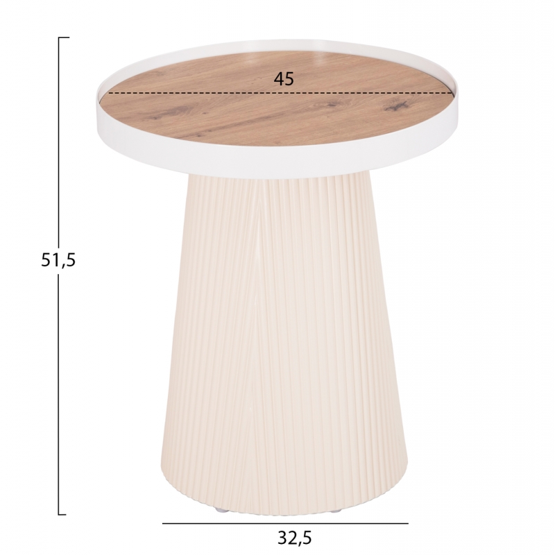 ΤΡΑΠΕΖΑΚΙ ΒΟΗΘΗΤΙΚΟ DENTON HM18023.02 MDF TOP ΦΥΣΙΚΟ ΞΥΛΟΥ-ΒΑΣΗ ΛΕΥΚΗ Φ45x51,5Υεκ. ΤΡΑΠΕΖΑΚΙ ΒΟΗΘΗΤΙΚΟ DENTON HM18023.02 MDF TOP ΦΥΣΙΚΟ ΞΥΛΟΥ-ΒΑΣΗ ΛΕΥΚΗ Φ45x51,5Υεκ.