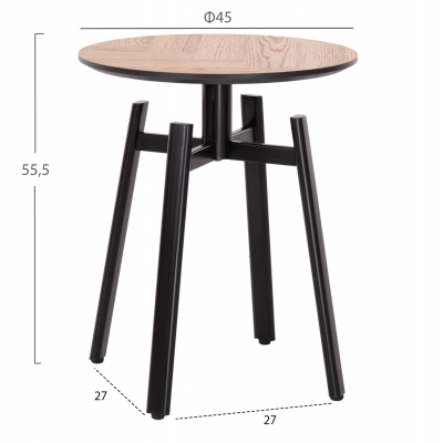 ΒΟΗΘΗΤΙΚΟ ΤΡΑΠΕΖΑΚΙ NORTON HM18036.03 ΜΕΤΑΛΛΙΚΑ ΠΟΔΙΑ ΜΑΥΡΑ-MDF TOP SONAMA Φ45x55,5Υεκ ΒΟΗΘΗΤΙΚΟ ΤΡΑΠΕΖΑΚΙ NORTON HM18036.03 ΜΕΤΑΛΛΙΚΑ ΠΟΔΙΑ ΜΑΥΡΑ-MDF TOP SONAMA Φ45x55,5Υεκ