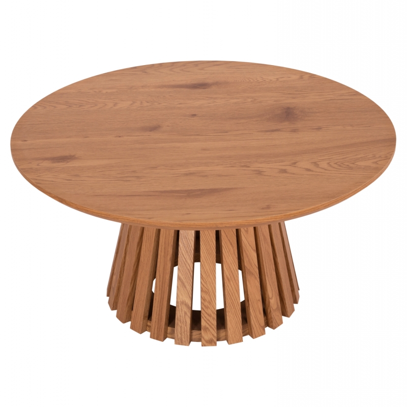 ΤΡΑΠΕΖΙ ΣΑΛΟΝΙΟΥ TALBERT HM18024 MDF ΣΕ ΑΝΟΙΧΤΟ ΦΥΣΙΚΟ ΞΥΛΟΥ Φ80x40,5Υεκ.