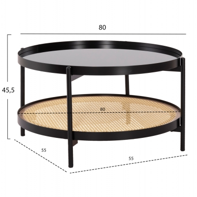 ΤΡΑΠΕΖΙ ΣΑΛΟΝΙΟΥ SEITZ HM18030 ΓΥΑΛΙ TOP-ΜΕΤΑΛΛΟ-RATTAN ΣΕ ΦΥΣΙΚΟ Φ80x45Υεκ. ΤΡΑΠΕΖΙ ΣΑΛΟΝΙΟΥ SEITZ HM18030 ΓΥΑΛΙ TOP-ΜΕΤΑΛΛΟ-RATTAN ΣΕ ΦΥΣΙΚΟ Φ80x45Υεκ.