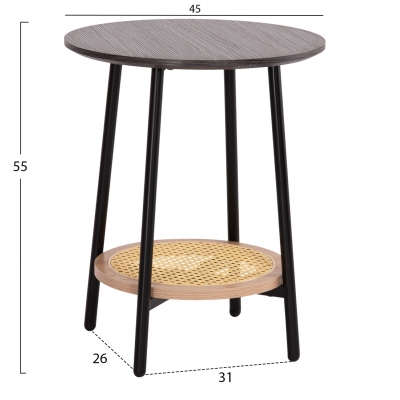 ΒΟΗΘΗΤΙΚΟ ΤΡΑΠΕΖAKI SEWELL HM18034 MDF ΣΕ ZEBRANO-ΜΕΤΑΛΛΙΚΑ ΠΟΔΙΑ-WICKER Φ45x55Υεκ ΒΟΗΘΗΤΙΚΟ ΤΡΑΠΕΖAKI SEWELL HM18034 MDF ΣΕ ZEBRANO-ΜΕΤΑΛΛΙΚΑ ΠΟΔΙΑ-WICKER Φ45x55Υεκ