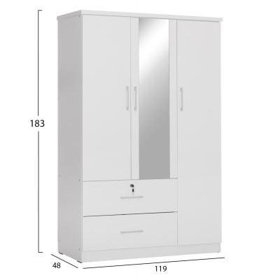 ΝΤΟΥΛΑΠΑ ΜΕ ΚΑΘΡΕΦΤΗ & ΣΥΡΤΑΡΙΑ JARRY HM2485.01 ΛΕΥΚΗ ΜΕΛΑΜΙΝΗ 119x48x183Υεκ ΝΤΟΥΛΑΠΑ ΜΕ ΚΑΘΡΕΦΤΗ & ΣΥΡΤΑΡΙΑ JARRY HM2485.01 ΛΕΥΚΗ ΜΕΛΑΜΙΝΗ 119x48x183Υεκ