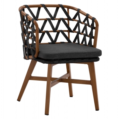 ΠΟΛΥΘΡΟΝΑ ΑΛΟΥΜΙΝΙΟΥ RICKO HM5782.11 ΚΑΦΕ ΣΚΕΛΕΤΟΣ-ΓΚΡΙ ΚΟΡΔΟΝΙ 58x59x78Υ εκ.