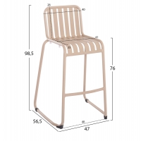 ΣΚΑΜΠΟ ΜΠΑΡ ΑΛΟΥΜΙΝΙΟΥ RACHEL HM6341.04 ΣΑΜΠΑΝΙ 59,5x55x101Υεκ.