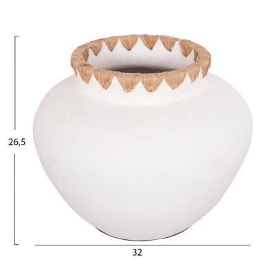 ΔΙΑΚΟΣΜΗΤΙΚΟ ΒΑΖΟ RENTON(L) HM4371 ΤΕΡΑΚΟΤΑ ΛΕΥΚΗ-ΠΛΕΞΗ ΨΑΘΑΣ ΣΤΟ ΣΤΟΜΙΟ Φ32x26,5Υεκ ΔΙΑΚΟΣΜΗΤΙΚΟ ΒΑΖΟ RENTON(L) HM4371 ΤΕΡΑΚΟΤΑ ΛΕΥΚΗ-ΠΛΕΞΗ ΨΑΘΑΣ ΣΤΟ ΣΤΟΜΙΟ Φ32x26,5Υεκ