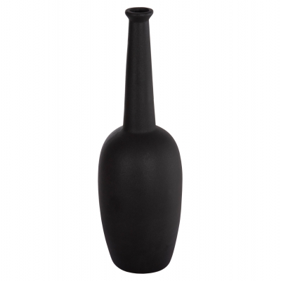 ΕΠΙΤΡΑΠΕΖΙΟ ΚΕΡΑΜΙΚΟ ΔΙΑΚΟΣΜΗΤΙΚΟ ELENDIL HM4591.02 ΜΑΥΡΟ ΜΑΤ Φ12x39.5Υεκ