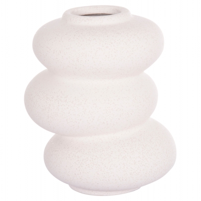 ΕΠΙΤΡΑΠΕΖΙΟ ΚΕΡΑΜΙΚΟ ΔΙΑΚΟΣΜΗΤΙΚΟ ROOK HM4628.01 ΥΠΟΛΕΥΚΟ ΚΡΥΣΤΑΛΛΙΚΟ Φ14x19Υεκ