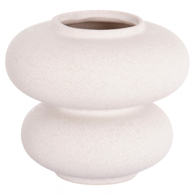 ΕΠΙΤΡΑΠΕΖΙΟ ΚΕΡΑΜΙΚΟ ΔΙΑΚΟΣΜΗΤΙΚΟ ROOK HM4629.01 ΥΠΟΛΕΥΚΟ ΚΡΥΣΤΑΛΛΙΚΟ Φ18x17Υεκ