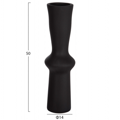 ΕΠΙΤΡΑΠΕΖΙΟ ΚΕΡΑΜΙΚΟ ΔΙΑΚΟΣΜΗΤΙΚΟ SCEPTER HM4637.02 ΜΑΥΡΟ ΜΑΤ Φ14x50Υεκ