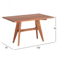 ΤΡΑΠΕΖΙ ΟΡΘΟΓΩΝΙΟ LEO HM6137 ΜΑΣΙΦ ΞΥΛΟ ΤΕΑΚ 130x80x76Υεκ. ΤΡΑΠΕΖΙ ΟΡΘΟΓΩΝΙΟ LEO HM6137 ΜΑΣΙΦ ΞΥΛΟ ΤΕΑΚ 130x80x76Υεκ.