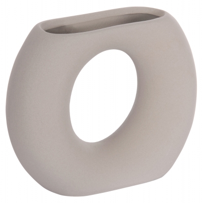 ΕΠΙΤΡΑΠΕΖΙΟ ΚΕΡΑΜΙΚΟ ΔΙΑΚΟΣΜΗΤΙΚΟ ELLIPTO HM4646.03 ΓΚΡΙ ΜΑΤ 18x6,5x14Υεκ