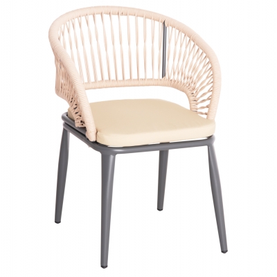 ΠΟΛΥΘΡΟΝΑ ΑΛΟΥΜΙΝΙΟΥ MAGNET HM6287.01 ΣΚΟΥΡΟ ΓΚΡΙ ΜΕ ΚΡΕΜ P.E.ΣΧΟΙΝΙ 59x61x81.5Υεκ