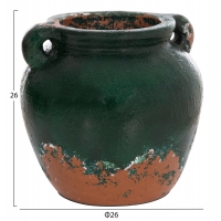 ΔΙΑΚΟΣΜΗΤΙΚΟ ΒΑΖΟ HM4380 ΤΕΡΑΚΟΤΑ ΣΕ ANTIQUE ΠΡΑΣΙΝΗ ΑΠΟΧΡΩΣΗ Φ26Χ26Yεκ.