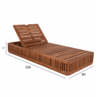 ΞΑΠΛΩΣΤΡΑ ΧΩΡΙΣ ΜΑΞΙΛΑΡΙΑ VERNON HM6331 ΞΥΛΟ ΤΕΑΚ ΣΕ ΦΥΣΙΚΟ 200x80x25Υεκ.