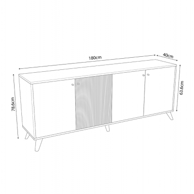 ΜΠΟΥΦΕΣ ΜΕΛΑΜΙΝΗΣ KRUDEN HM9446.11 ΜΑΥΡΟ-ΦΥΣΙΚΟ 180x40x78.6Υεκ. ΜΠΟΥΦΕΣ ΜΕΛΑΜΙΝΗΣ KRUDEN HM9446.11 ΜΑΥΡΟ-ΦΥΣΙΚΟ 180x40x78.6Υεκ.