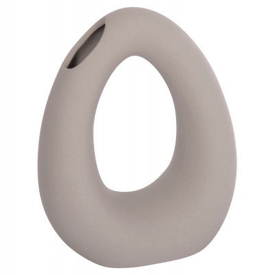 ΕΠΙΤΡΑΠΕΖΙΟ ΚΕΡΑΜΙΚΟ ΔΙΑΚΟΣΜΗΤΙΚΟ ELLIPTO HM4644.03 ΓΚΡΙ ΜΑΤ 16,5x9x20Υεκ