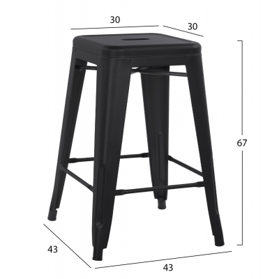ΣΚΑΜΠΟ ΜΕΣΑΙΟΥ ΥΨΟΥΣ ΜΕΤΑΛΛΙΚΟ MELITA-PRO HM8573.42 ΜΑΥΡΟ ΜΑΤ 43x43x67Υεκ. ΣΚΑΜΠΟ ΜΕΣΑΙΟΥ ΥΨΟΥΣ ΜΕΤΑΛΛΙΚΟ MELITA-PRO HM8573.42 ΜΑΥΡΟ ΜΑΤ 43x43x67Υεκ.