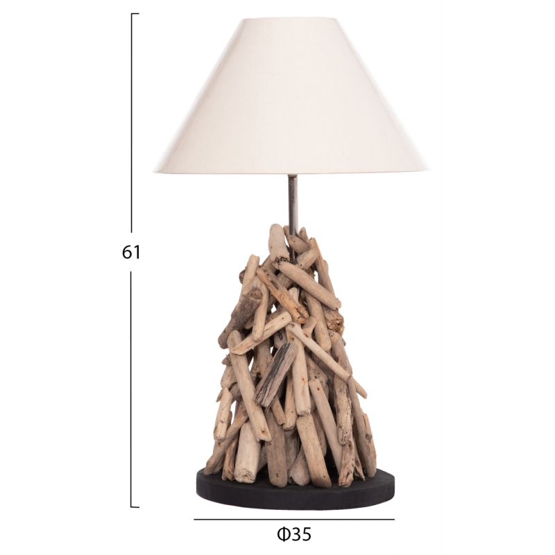 ΕΠΙΤΡΑΠΕΖΙΟ ΦΩΤΙΣΤΙΚΟ TWIGGY HM4423 DRIFTWOOD & ΛΕΥΚΟ ΚΑΠΕΛΟ Φ35x61Υεκ. ΕΠΙΤΡΑΠΕΖΙΟ ΦΩΤΙΣΤΙΚΟ TWIGGY HM4423 DRIFTWOOD & ΛΕΥΚΟ ΚΑΠΕΛΟ Φ35x61Υεκ.