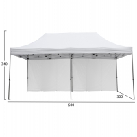 GAZEBO ΕΠΑΓΓΕΛΜΑΤΙΚΟ ΒΑΡΕΩΣ ΤΥΠΟΥ CRESSEN HM21099 ΠΤΥΣΣΟΜΕΝΟ ΑΛΟΥΜΙΝΙΟΥ 3x6x3,4Yμ