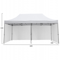 GAZEBO ΕΠΑΓΓΕΛΜΑΤΙΚΟ ΒΑΡΕΩΣ ΤΥΠΟΥ CRESSEN HM21099.01 ΠΤΥΣΣΟΜΕΝΟ ΑΛΟΥΜΙΝΙΟΥ 3x6x3,4Yμ