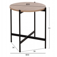 ΣΕΤ 2ΤΜΧ ΤΡΑΠΕΖΙΑ ΣΑΛΟΝΙΟΥ RONDA HM21089.02 MDF ΣΟΝΑΜΑ Φ80εκ & Φ50εκ