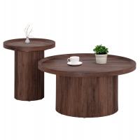 ΣΕΤ 2ΤΜΧ ΤΡΑΠΕΖΙΑ ΣΑΛΟΝΙΟΥ MARGON HM21084 MDF ΣΚΟΥΡΟ ΚΑΦΕ Φ80εκ & Φ45εκ ΣΕΤ 2ΤΜΧ ΤΡΑΠΕΖΙΑ ΣΑΛΟΝΙΟΥ MARGON HM21084 MDF ΣΚΟΥΡΟ ΚΑΦΕ Φ80εκ & Φ45εκ