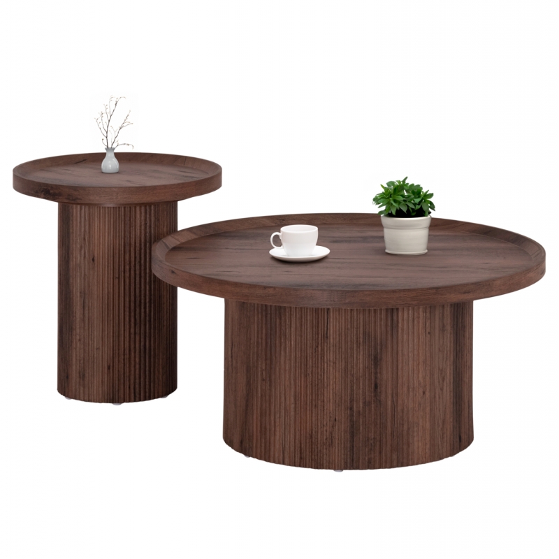 ΣΕΤ 2ΤΜΧ ΤΡΑΠΕΖΙΑ ΣΑΛΟΝΙΟΥ MARGON HM21084 MDF ΣΚΟΥΡΟ ΚΑΦΕ Φ80εκ & Φ45εκ ΣΕΤ 2ΤΜΧ ΤΡΑΠΕΖΙΑ ΣΑΛΟΝΙΟΥ MARGON HM21084 MDF ΣΚΟΥΡΟ ΚΑΦΕ Φ80εκ & Φ45εκ