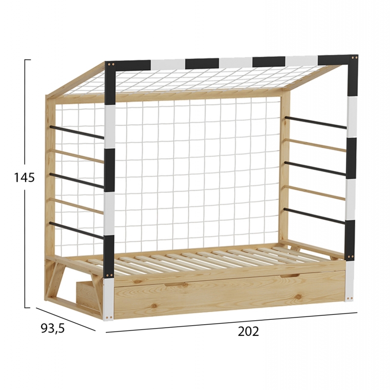 ΚΡΕΒΑΤΙ ΠΑΙΔΙΚΟ τ.MONTESSORI ΜΕ ΣΥΡΤΑΡΙ GOALIE HM700 ΞΥΛΟ ΠΕΥΚΟΥ ΦΥΣΙΚΟ-ΛΕΥΚΟ-ΜΑΥΡΟ- 190x90εκ ΚΡΕΒΑΤΙ ΠΑΙΔΙΚΟ τ.MONTESSORI ΜΕ ΣΥΡΤΑΡΙ GOALIE HM700 ΞΥΛΟ ΠΕΥΚΟΥ ΦΥΣΙΚΟ-ΛΕΥΚΟ-ΜΑΥΡΟ- 190x90εκ