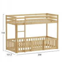 ΠΑΙΔΙΚΗ ΚΟΥΚΕΤΑ ΜΕ ΠΑΡΚΑΚΙ PLAYKID HM703.01 ΞΥΛΟ ΠΕΥΚΟΥ ΦΥΣΙΚΟ ΓΙΑ 190x90εκ ΠΑΙΔΙΚΗ ΚΟΥΚΕΤΑ ΜΕ ΠΑΡΚΑΚΙ PLAYKID HM703.01 ΞΥΛΟ ΠΕΥΚΟΥ ΦΥΣΙΚΟ ΓΙΑ 190x90εκ