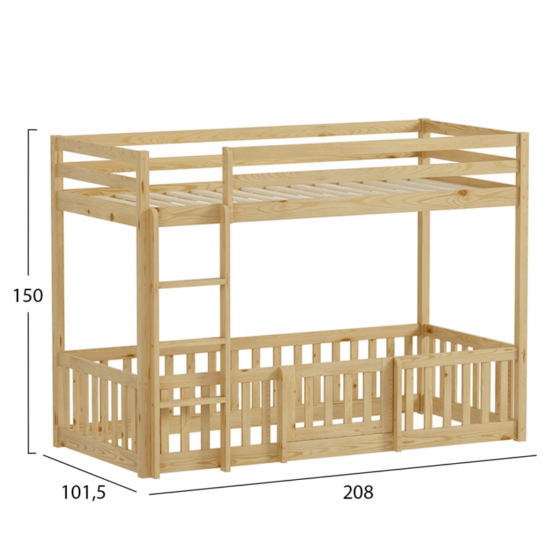 ΠΑΙΔΙΚΗ ΚΟΥΚΕΤΑ ΜΕ ΠΑΡΚΑΚΙ PLAYKID HM703.01 ΞΥΛΟ ΠΕΥΚΟΥ ΦΥΣΙΚΟ ΓΙΑ 190x90εκ ΠΑΙΔΙΚΗ ΚΟΥΚΕΤΑ ΜΕ ΠΑΡΚΑΚΙ PLAYKID HM703.01 ΞΥΛΟ ΠΕΥΚΟΥ ΦΥΣΙΚΟ ΓΙΑ 190x90εκ