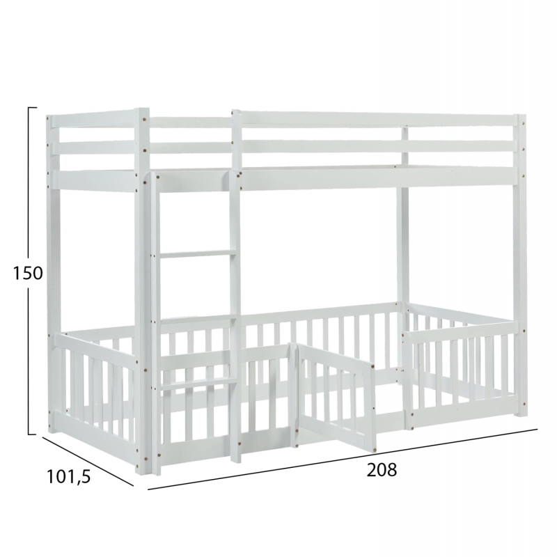 ΠΑΙΔΙΚΗ ΚΟΥΚΕΤΑ ΜΕ ΠΑΡΚΑΚΙ PLAYKID HM703.03 ΞΥΛΟ ΠΕΥΚΟΥ ΛΕΥΚΟ ΓΙΑ 190x90εκ ΠΑΙΔΙΚΗ ΚΟΥΚΕΤΑ ΜΕ ΠΑΡΚΑΚΙ PLAYKID HM703.03 ΞΥΛΟ ΠΕΥΚΟΥ ΛΕΥΚΟ ΓΙΑ 190x90εκ