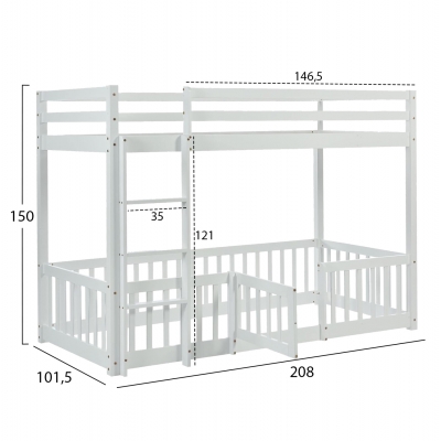 ΠΑΙΔΙΚΗ ΚΟΥΚΕΤΑ τ.MONTESSORI ΜΕ ΠΑΡΚΑΚΙ PLAYKID HM703.03 ΞΥΛΟ ΠΕΥΚΟΥ ΛΕΥΚΟ ΓΙΑ 190x90εκ ΠΑΙΔΙΚΗ ΚΟΥΚΕΤΑ τ.MONTESSORI ΜΕ ΠΑΡΚΑΚΙ PLAYKID HM703.03 ΞΥΛΟ ΠΕΥΚΟΥ ΛΕΥΚΟ ΓΙΑ 190x90εκ