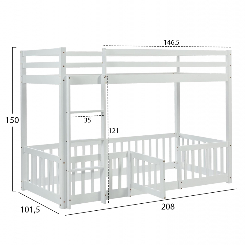 ΠΑΙΔΙΚΗ ΚΟΥΚΕΤΑ τ.MONTESSORI ΜΕ ΠΑΡΚΑΚΙ PLAYKID HM703.03 ΞΥΛΟ ΠΕΥΚΟΥ ΛΕΥΚΟ ΓΙΑ 190x90εκ ΠΑΙΔΙΚΗ ΚΟΥΚΕΤΑ τ.MONTESSORI ΜΕ ΠΑΡΚΑΚΙ PLAYKID HM703.03 ΞΥΛΟ ΠΕΥΚΟΥ ΛΕΥΚΟ ΓΙΑ 190x90εκ