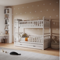 ΠΑΙΔΙΚΗ ΚΟΥΚΕΤΑ ΜΕ 3 ΚΡΕΒΑΤΙΑ & 2 ΣΥΡΤΑΡΙΑ TRIPLON HM709.03 ΞΥΛΟ ΠΕΥΚΟΥ 90x190-200εκ