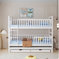 ΠΑΙΔΙΚΗ ΚΟΥΚΕΤΑ ΜΕ 3 ΚΡΕΒΑΤΙΑ & 2 ΣΥΡΤΑΡΙΑ TRIPLON HM709.03 ΞΥΛΟ ΠΕΥΚΟΥ 90x190-200εκ