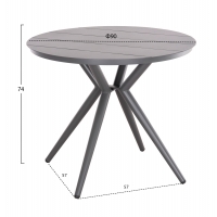 ΤΡΑΠΕΖΙ ΣΤΡΟΓΓΥΛΟ ΑΛΟΥΜΙΝΙΟΥ HIGER HM6289.01 ΓΚΡΙ Φ90x74Yεκ. ΤΡΑΠΕΖΙ ΣΤΡΟΓΓΥΛΟ ΑΛΟΥΜΙΝΙΟΥ HIGER HM6289.01 ΓΚΡΙ Φ90x74Yεκ.