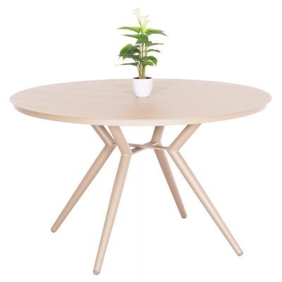 ΤΡΑΠΕΖΙ ΑΛΟΥΜΙΝΙΟΥ ΣΤΡΟΓΓΥΛΟ HIGER HM6290.04 ΚΑΠΟΥΤΣΙΝΟ Φ126x74Υεκ.