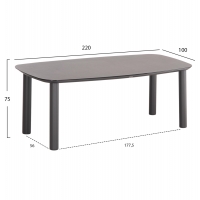 ΤΡΑΠΕΖΙ DOSUN HM6202.01 ΓΚΡΙ ΑΛΟΥΜΙΝΙΟ-3D PRINT ΓΥΑΛΙ-ΚΕΡΑΜΙΚΟ LOOK 220x100x75Υεκ ΤΡΑΠΕΖΙ DOSUN HM6202.01 ΓΚΡΙ ΑΛΟΥΜΙΝΙΟ-3D PRINT ΓΥΑΛΙ-ΚΕΡΑΜΙΚΟ LOOK 220x100x75Υεκ